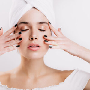 Woman relaxing with closed eyes