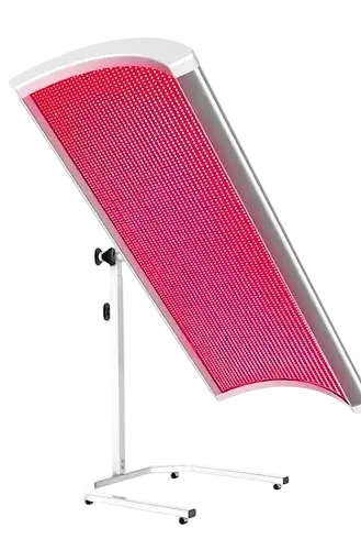 Apollo Red light therapy device on a stand for rejuvenating spa treatments.