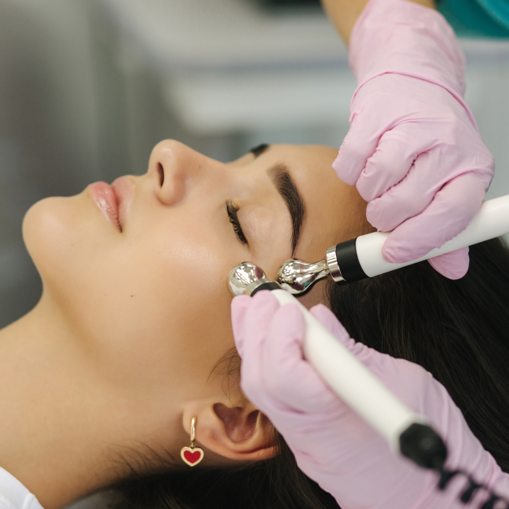 Hydrafacial skin treatment.